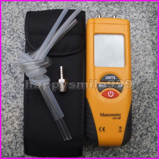 New Digital Manometer Differential Air Pressure Meter Gauge D0009 