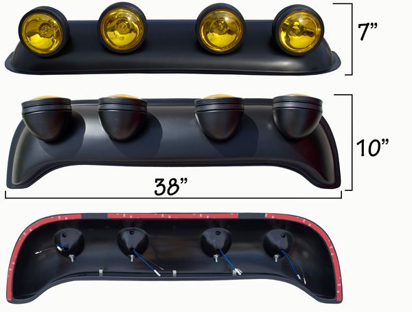   LENS UNIVERSAL ROOF MOUNT OFF ROAD LIGHT POD BAR FOR TRUCK/SUV UTV ATV