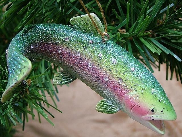 New Rainbow Trout Fish Sport Fishing Angler Ornament  
