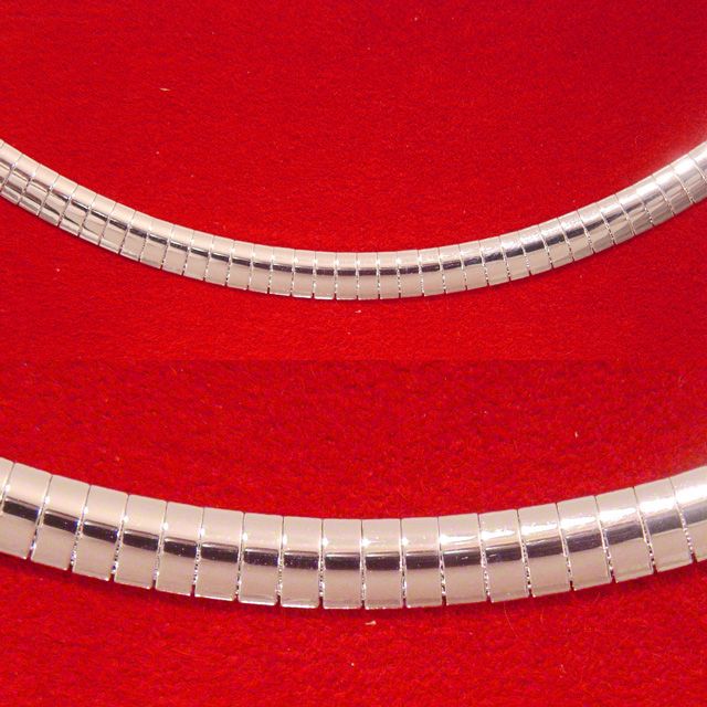 NEW HEAVY 925 STERLING SILVER EP OMEGA 18 CHOKER NECKLACE FAST FREE 