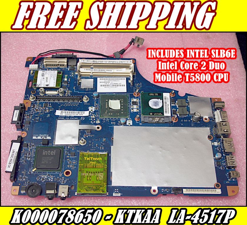 TOSHIBA SAT. A355 A350 PM45 LA 4571P SYSTEMBOARD MOTHERBOARD 