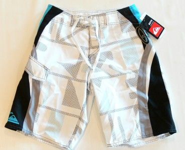 NEW QUICKSILVER Boys Boardshorts White Blue Gray Black PB + J   BY 