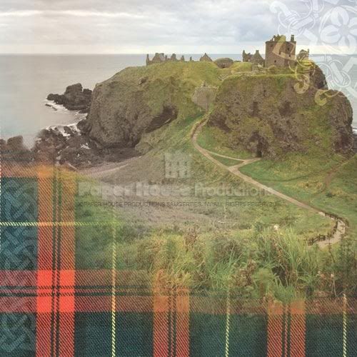 CUSTOM SCRAPBOOK PAPER SET SCOTLAND TRAVEL VACATION  