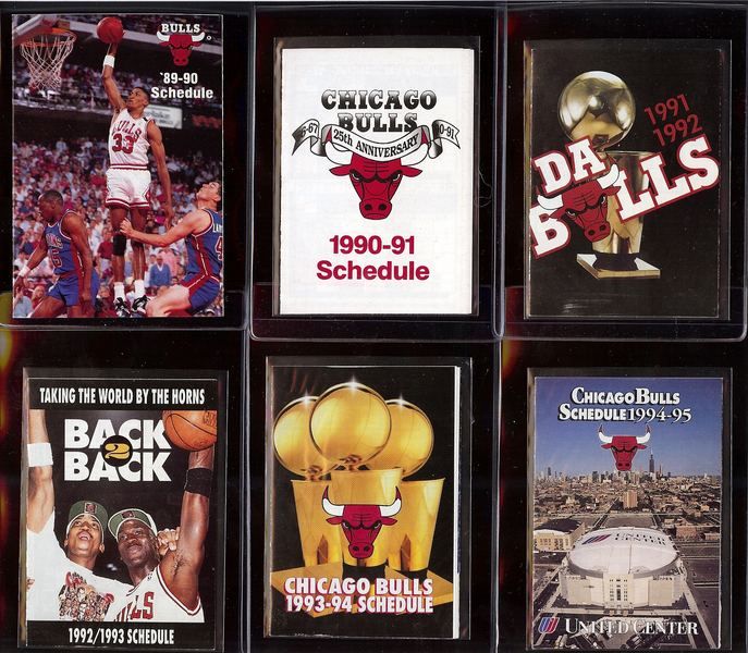 RARE CHICAGO BULLS POCKET SCHEDULES LOT 1977 2009 MJ  