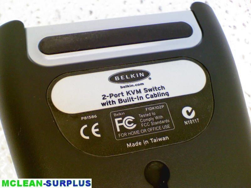 BELKIN PS/2 Port KVM Switch + Built in Cables F1DK102P  