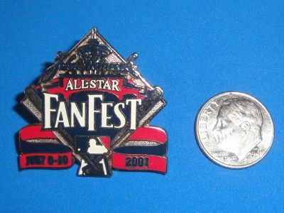 2001 01 All Star Game Baseball FanFest Pin Peter David  