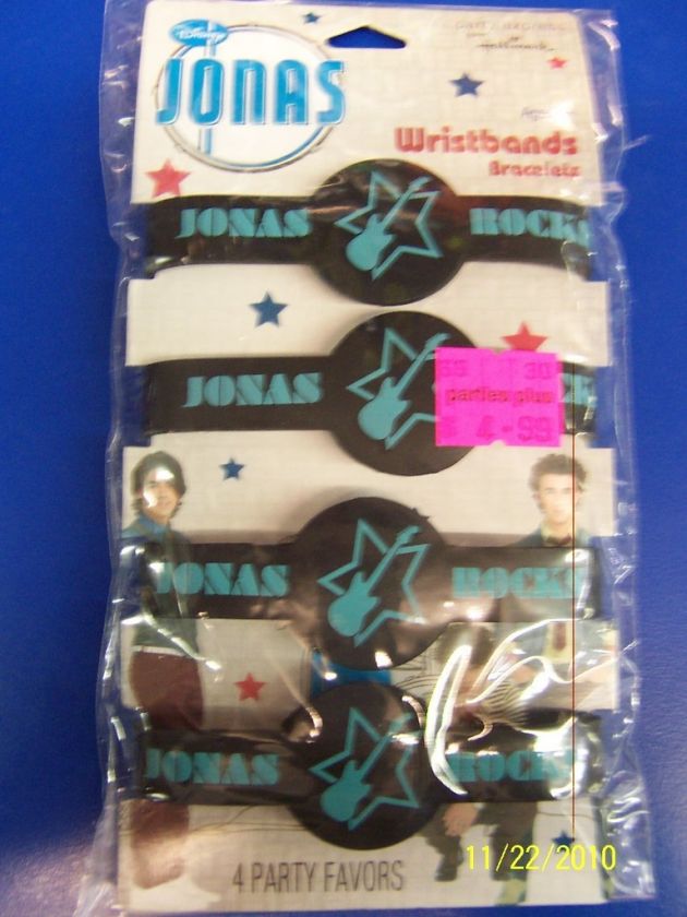 Jonas Brothers Disney Birthday Party Rubber Bracelets  