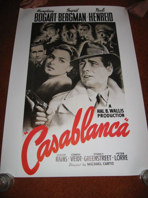 CASABLANCA POSTER  Style 1  Bogart Bergman  NICE   