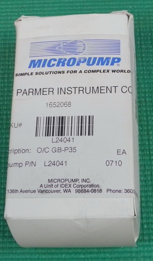 MicroPump L24041 Gear PUMP HEAD W/TEV SEAL  