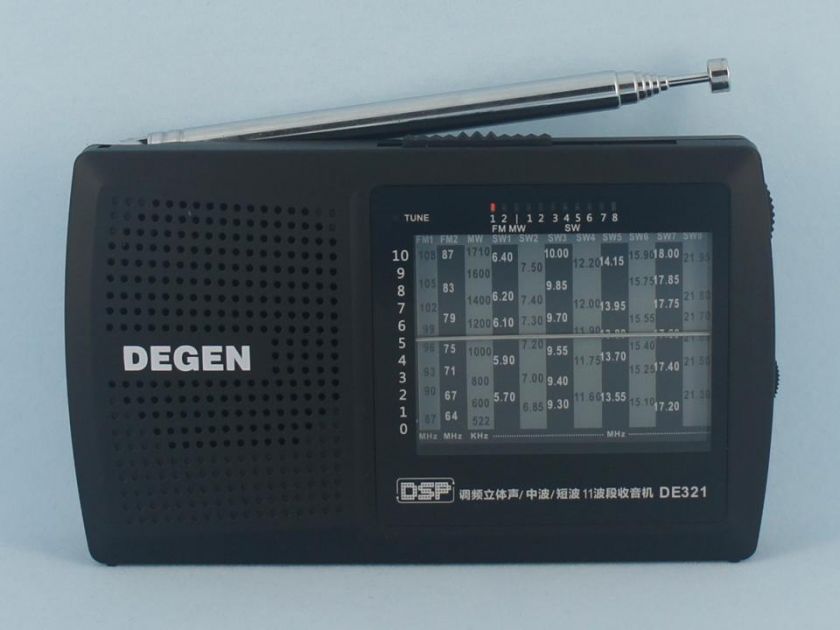 DEGEN DE321 FM Stereo.MW.SW DSP World Band Radio  