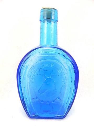 Old HORSE Shoe BITTERS Medicine COMPANY Collinsville ILLS Blue BOTTLE 