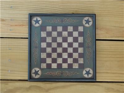 PRIMITIVE CHECKERBOARD GAME BOARD FOLK ART MINIATURE  