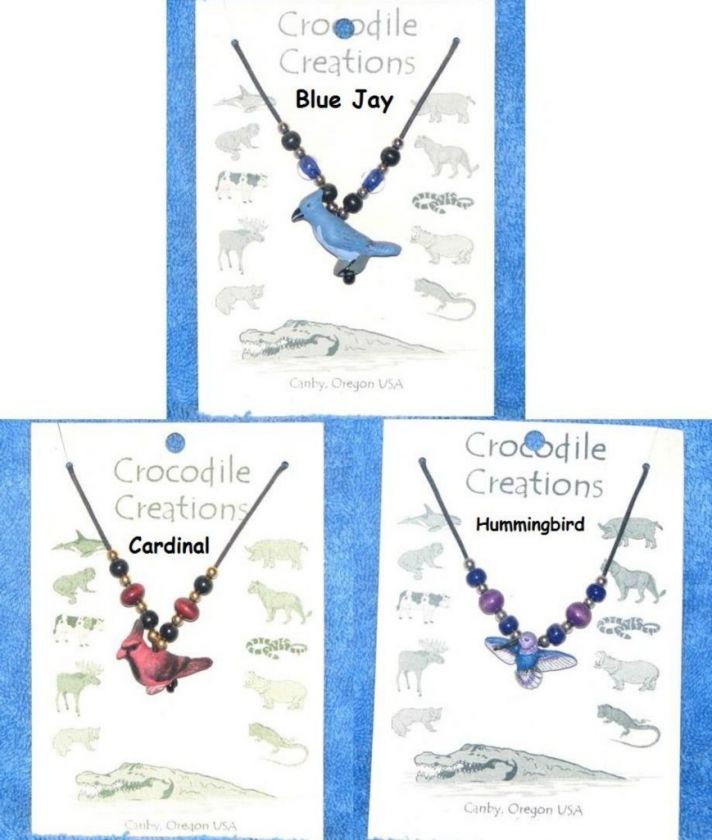 BLUE JAY CARDINAL HUMMINGBIRD NECKLACE MASCOT BIRD 58  