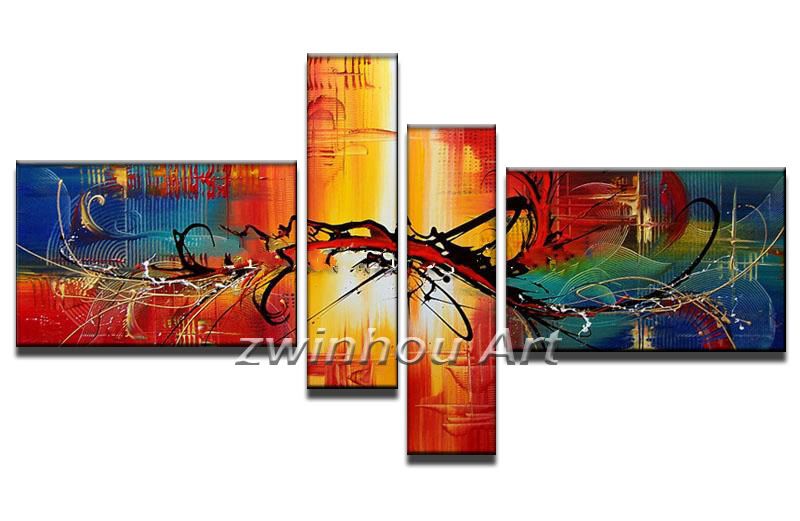 Framed Abstract Modern Art Handmade oil paintings canvas 222 on wall 