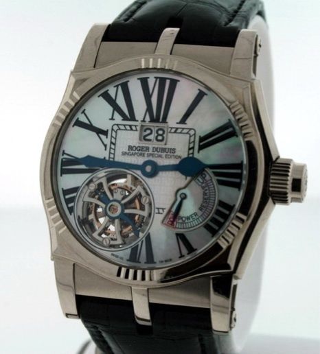 Roger Dubuis Sympathie Tourbillon Big Date Mother of Pearl $151,450.00 