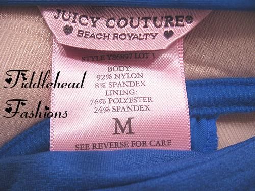 Juicy Couture Swimsuit Swimdress MISS SOFTEE Ruffle Skirted Bandeau 