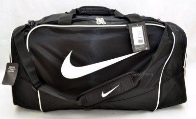 New Nike Brasilia 4 Black Large Duffle Bag Gym Tote Travel Duffel Grip 