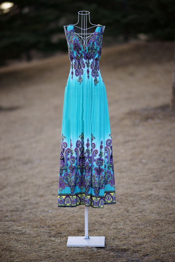 Roman summer long maxi dress party beach fashion d46  