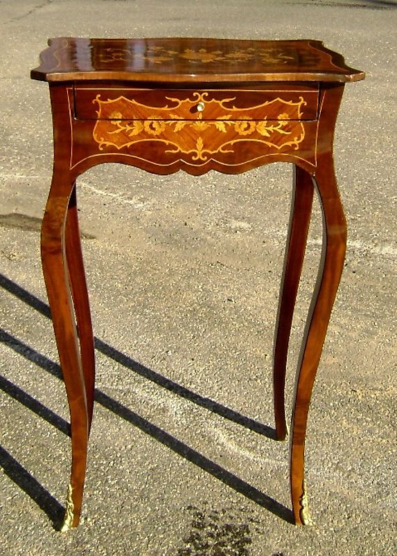 Finest Louis XV style marquetry side table  