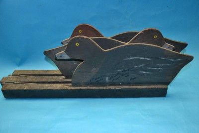 RED HEAD DUCK DECOY V BOARD SILLOUTE Sgd CHARLIE BRYAN 1950  