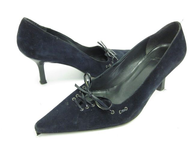 STUART WEITZMAN Navy Suede Heels Pumps Sz 6.5  