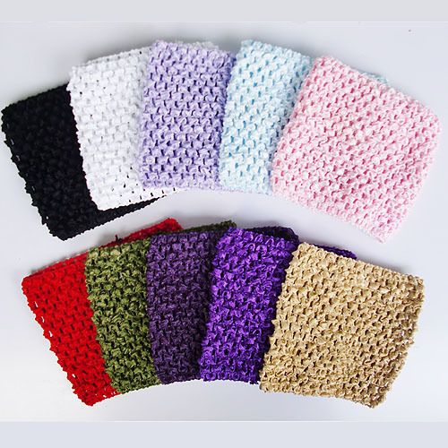 PICK GIRL TODDLER CROCHET STRETCHY HEADBANDS 5 WIDE  