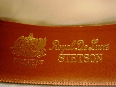 Vintage STETSON Fedora Hat ROYAL DE LUXE Gray Never Worn Original Box 