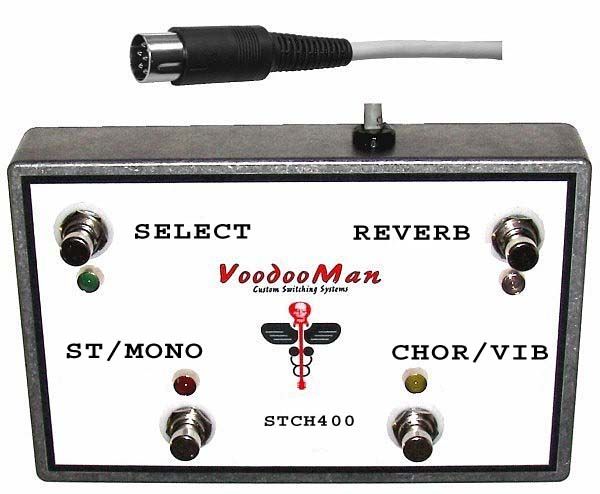 EFFECTS Button Controls Select, Stereo/Mono, Reverb, Chor/Vib