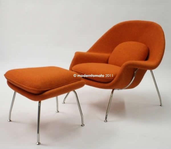 modern cubby chair + stool by moderntomato   orange  