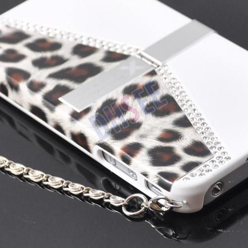 Luxury Leopard Bling Stand Hard Case Cover iPhone 4 4G  