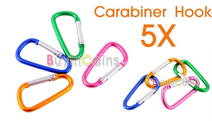 Aluminium Carabiner Camping Hiking Hook Keychain D  