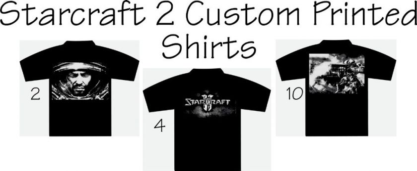 Starcraft 2 Custum Printed Game fan shirts  