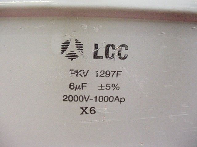 LCC Capacitor 6uF 2000 Volt 1000 Ap PKV 1297F  