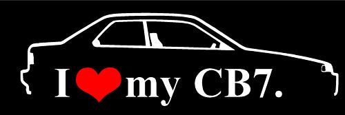 love my Honda accord Cb7 90 93   6 Car/truck Decal  