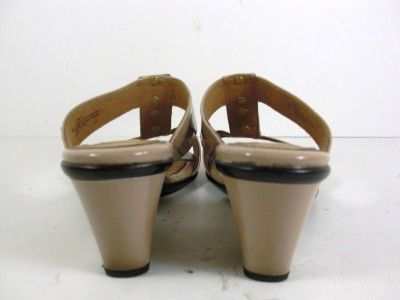 Sofft Spezia Beige Leather Slides Sandals Shoes 6 M  