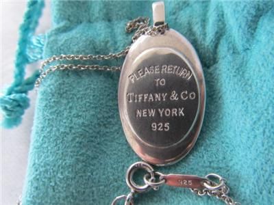 Tiffany & Co. Return To Tiffany Oval Tag Necklace  