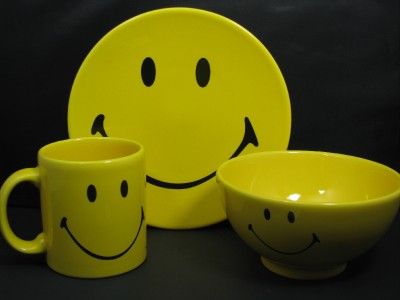 Waechtersbach Smiley Face Snack Set 3pc  