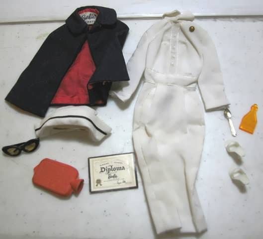 1961 Vintage Barbie Registered Nurse Outfit #991 Complete  