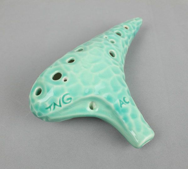 MASTERPIECE OCEAN WAVE 12 HOLE POTTERY OCARINA FLUTE   LIMITED 