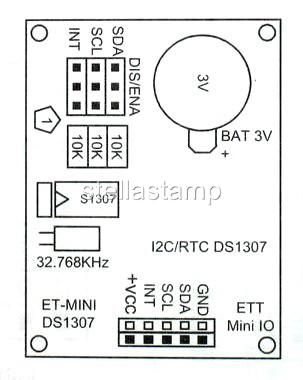 INBOARD   RTC DS1307 Board with I2C to PIC AVR ARM  