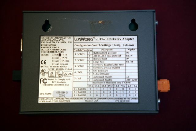 Sale is for one USED Echelon SLTA 10 Network Adapter as shown in the 