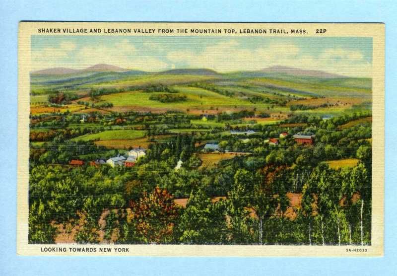 POSTCARD, LEBANON VALLEY, NEW YORK, SHAKER VILLAGE  