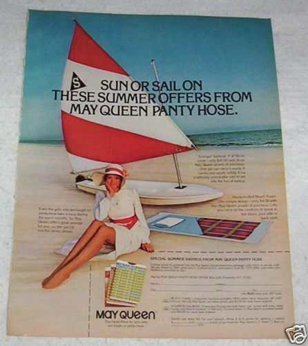 1975 May Queen Pantyhose & Scamper Sailboat 1 PAGE AD  