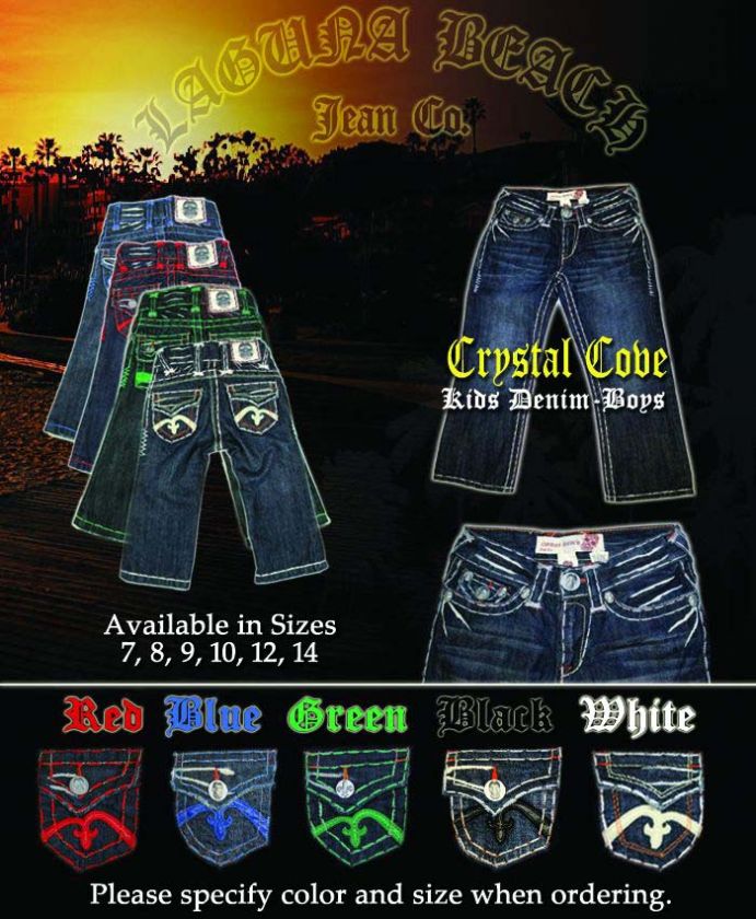 Laguna Beach Jeans Kids CRYSTAL cove BOYS or girls 7 14  