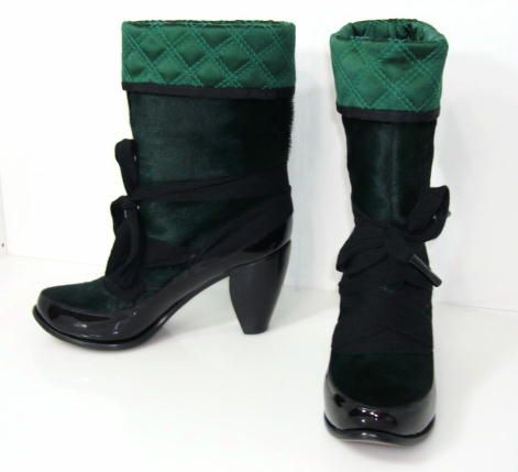 RJC $1450 GREEN/BLK AUTHENTIC New MARC JACOBS BOOTS 6  