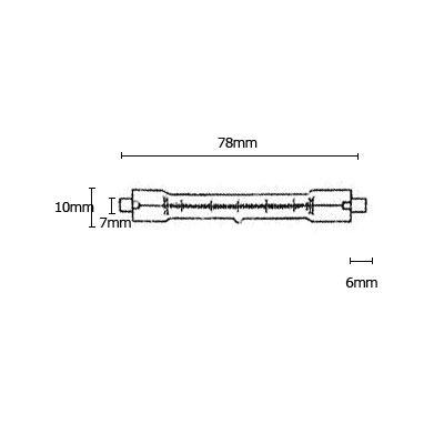 10pcs DE J Type T3/78mm, 150W 150 Halogen Light Bulb  