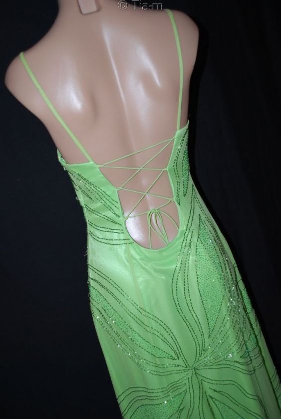 PANOPLY LIME PAGEANT GALA GOWN DRESS WOMEN SZ 10 NWT  