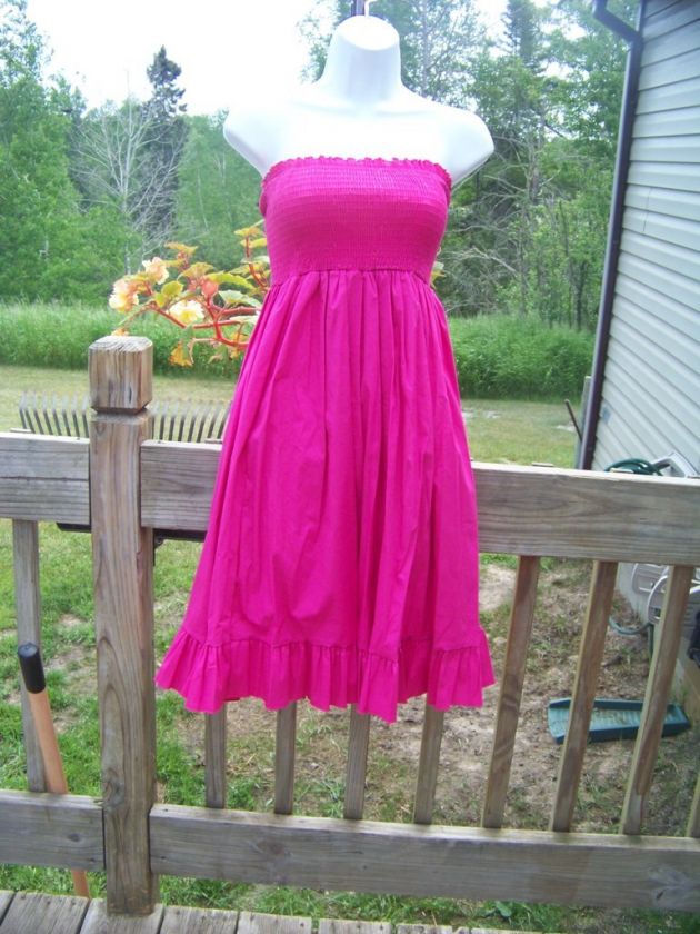 New Hot pink Maxi skirt cotton Dress Juniors sz S M L  