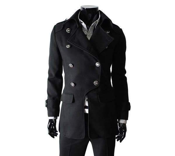 2011 New Fashion Mens Classic Special Double breasted Coat Jacket 3 