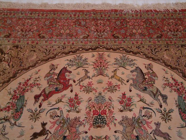 Qom Persian rug; All Persian Rugs are genuine handmade. Also, every 